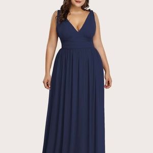 Navy Plus Size Gown